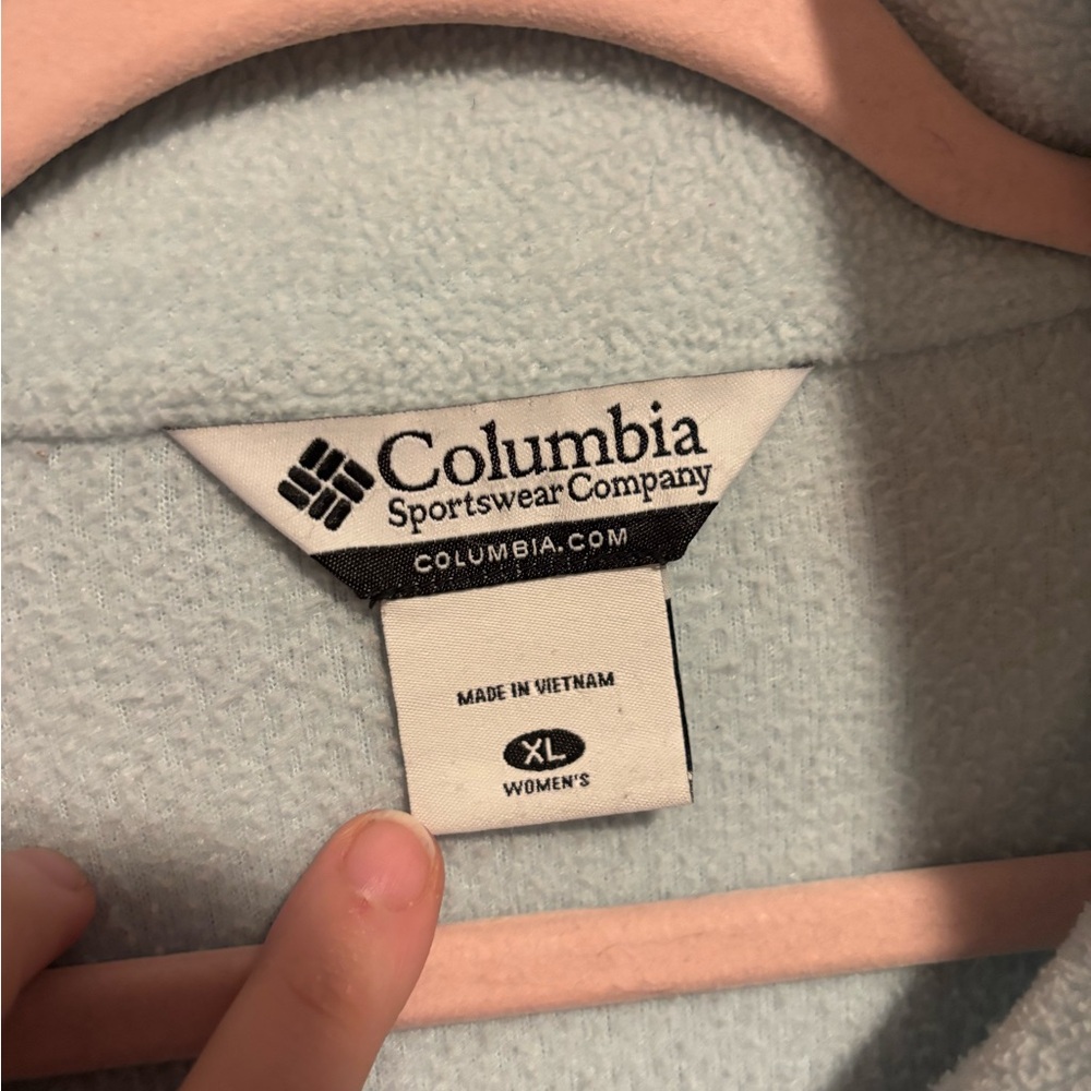 COLUMBIA Light Blue Fleece Jacket - Picture 2 of 5